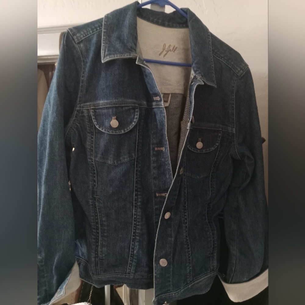 J. Jill Dark Blue Denim Jacket for Womam - Picture 2 of 4